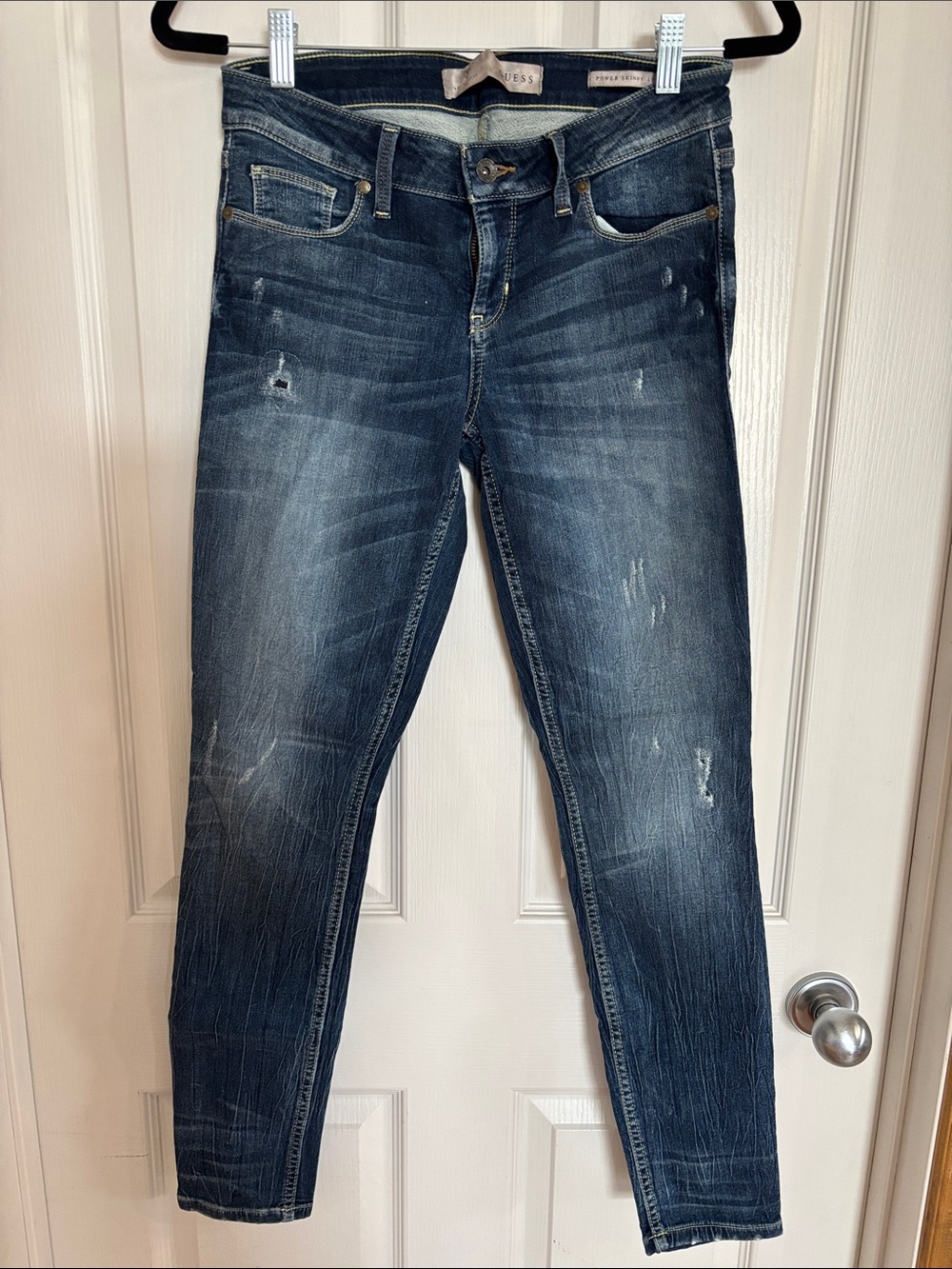 Guess Women's Skinny Jeans in Dark Blue Wash